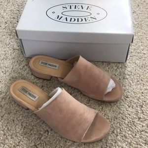 Steve Madden Briele pink suede sandals